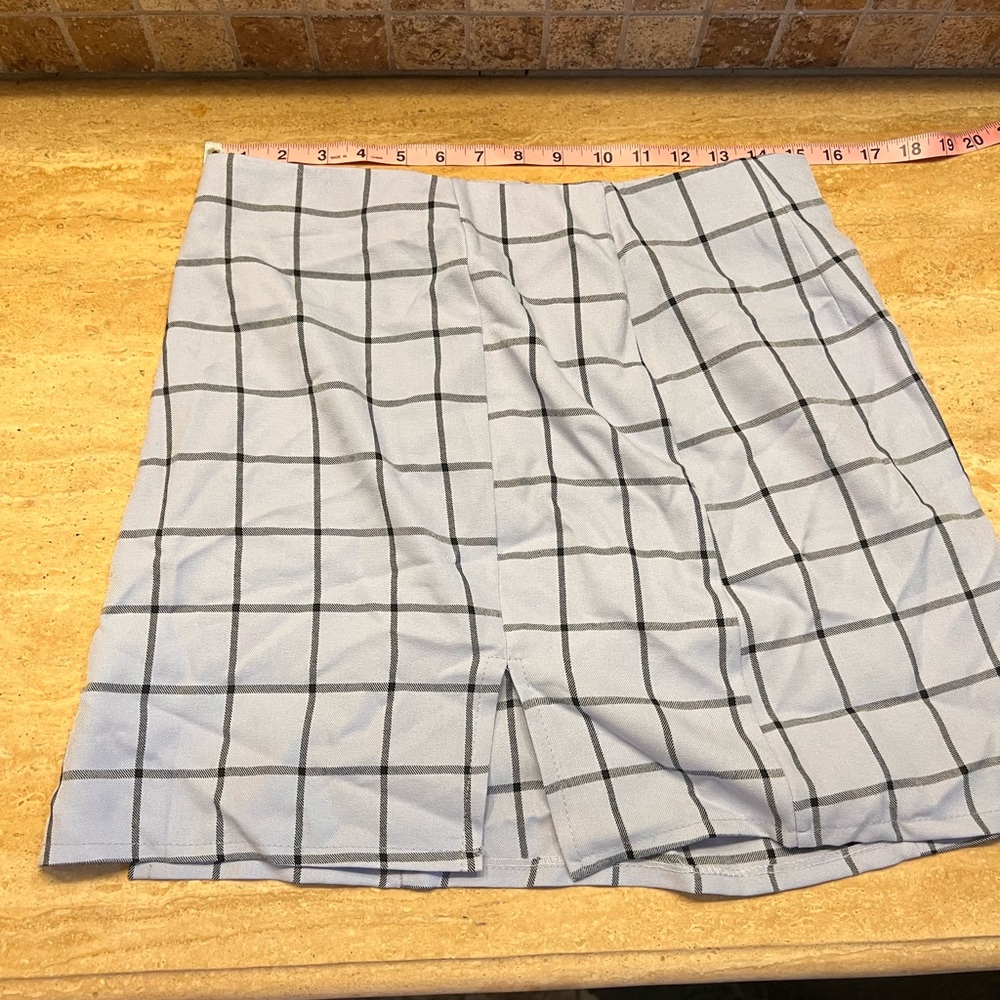 Black and Purple Lavender Plaid Checkered Miniskirt Nasty Gal Size 8